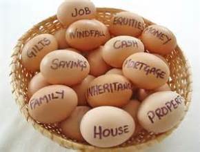 Life insurance - eggs in basket