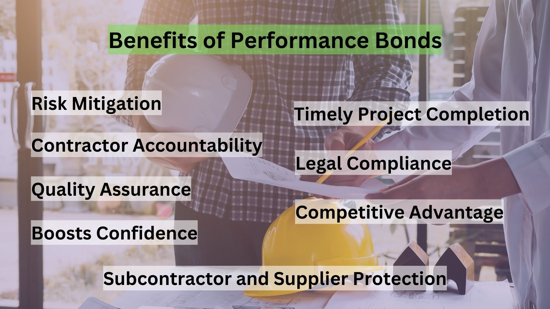 Benefits of Performance Bonds